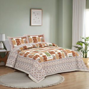Cotton Printed Rudraksh Theme Double Bed Bedsheet