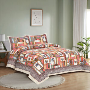 Cotton Printed Rudraksh Theme Double Bed Bedsheet