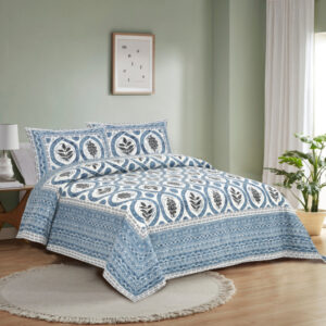 Cotton Printed Rudraksh Theme Double Bed Bedsheet