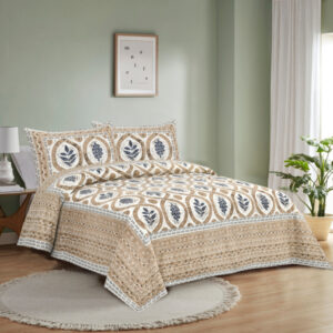 Cotton Printed Rudraksh Theme Double Bed Bedsheet
