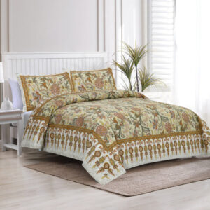 Cotton Printed Satrangi Theme Double Bedsheet with Pillow Cover