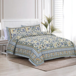 Cotton Printed Satrangi Theme Double Bedsheet with Pillow Cover