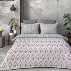 SAMPT - Summer Cool Cotton Printed Bedsheet With Dohar and Pillow Cover Set