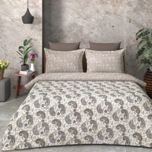 SAMPT - Summer Cool Cotton Printed Bedsheet With Dohar and Pillow Cover Set