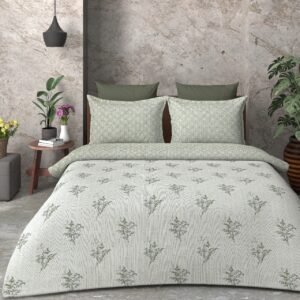 SAMPT - Summer Cool Cotton Printed Bedsheet With Dohar and Pillow Cover Set
