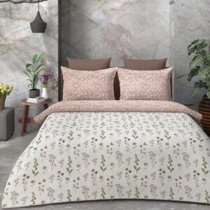 SAMPT - Summer Cool Cotton Printed Bedsheet With Dohar and Pillow Cover Set