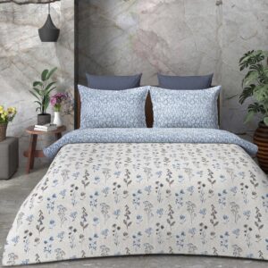 SAMPT - Summer Cool Cotton Printed Bedsheet With Dohar and Pillow Cover Set