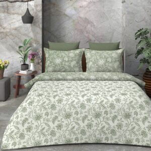 SAMPT - Summer Cool Cotton Printed Bedsheet With Dohar and Pillow Cover Set