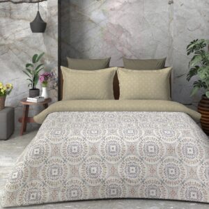 SAMPT - Summer Cool Cotton Printed Bedsheet With Dohar and Pillow Cover Set