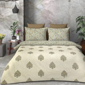 SAMPT - Summer Cool Cotton Printed Bedsheet With Dohar and Pillow Cover Set