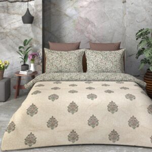 SAMPT - Summer Cool Cotton Printed Bedsheet With Dohar and Pillow Cover Set
