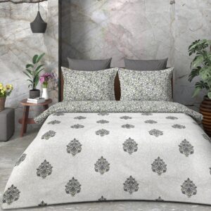 SAMPT - Summer Cool Cotton Printed Bedsheet With Dohar and Pillow Cover Set