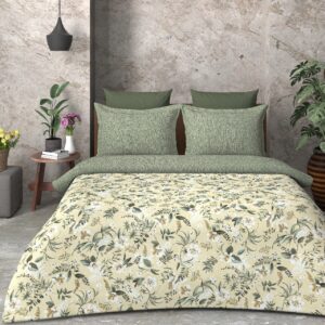 SAMPT - Summer Cool Cotton Printed Bedsheet With Dohar and Pillow Cover Set
