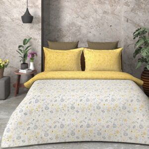 SAMPT - Summer Cool Cotton Printed Bedsheet With Dohar and Pillow Cover Set