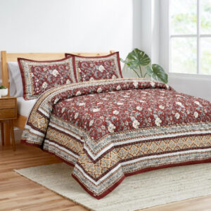 Cotton Printed Sargam Theme Double Bedsheet with Pillow Cover