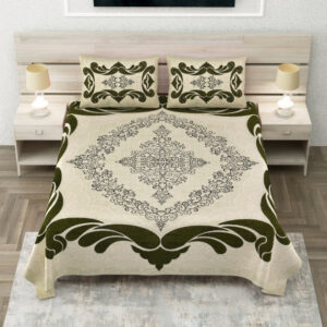 Cotton Printed Voilet Theme Double Bedsheet with Pillow Cover
