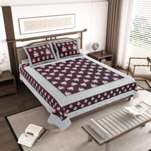 High Quality Cotton printed Wax Batik theme Double bed Bedsheet