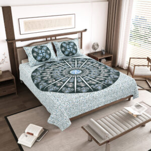 High Quality Cotton printed Wax Batik theme Double bed Bedsheet