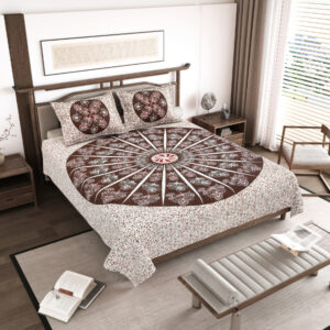 High Quality Cotton printed Wax Batik theme Double bed Bedsheet