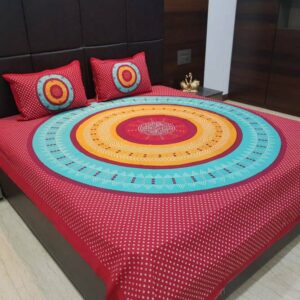 Naomi - Cotton Double Bedsheet with Pillow Cover