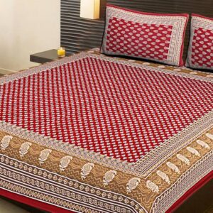 Naomi - Cotton Double Bedsheet with Pillow Cover