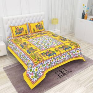 Naomi - Cotton Double Bedsheet with Pillow Cover