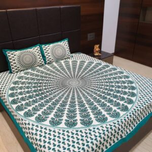 Naomi - Cotton Double Bedsheet with Pillow Cover