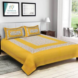 Naomi - Cotton Double Bedsheet with Pillow Cover