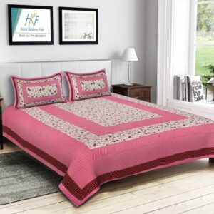 Naomi - Cotton Double Bedsheet with Pillow Cover
