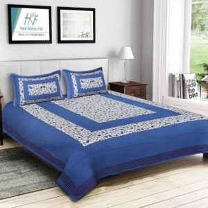 Naomi - Cotton Double Bedsheet with Pillow Cover