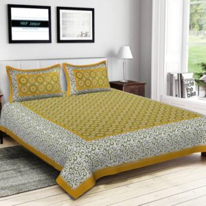 Naomi - Cotton Double Bedsheet with Pillow Cover