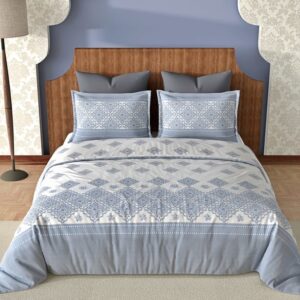 ZAINZONE- Cotton Satin Double Bedsheet with Pillow Cover