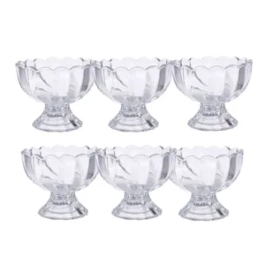 Generic Unbreakable Plastic Dessert And Ice Cream Bowls – Set of 6 for Serving Salad, Fruits And More (Color: Assorted )