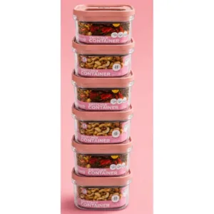 Generic Pack of 6 Switchers Airtight Storage Container Set 1250 ML (Pink)