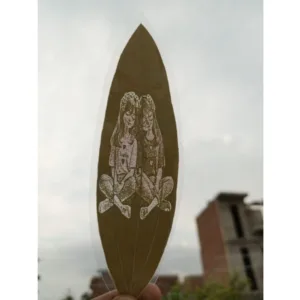 Generic Custom Engraved Leaf Art – Best Friends - Sisters Portrait on Natural Leaf