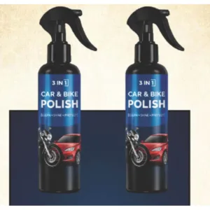 Generic Pack of 2 3-in-1 Car and Bike Polish Spray Bottles 100 ML
